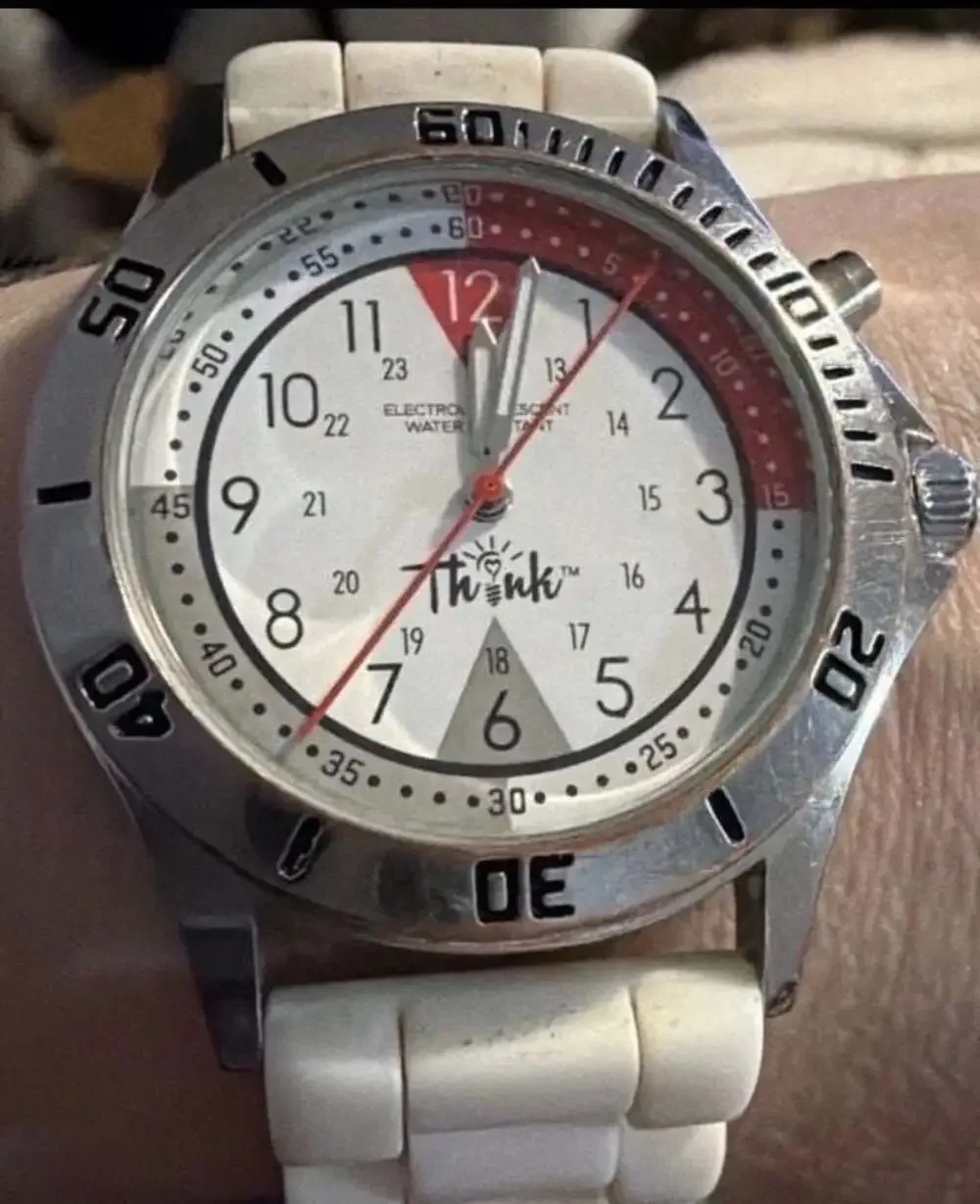 Think Nurse Watch Medical 24 Hour Military Time White Silicone Quartz Working